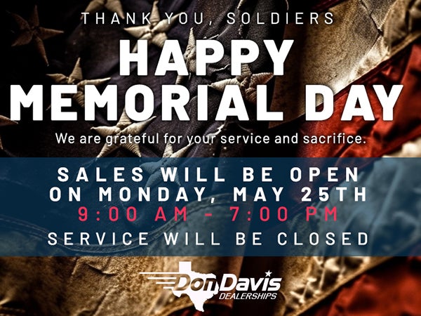 2026 Memorial Day Hours
